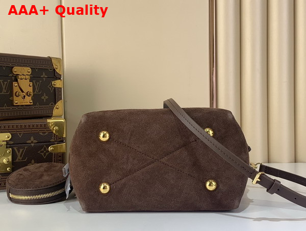 Louis Vuitton Bella Handbag in Chocolate Suede Calfskin Leather and Shearling M26684 Replica