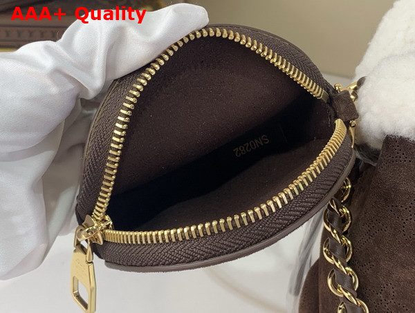 Louis Vuitton Bella Handbag in Chocolate Suede Calfskin Leather and Shearling M26684 Replica