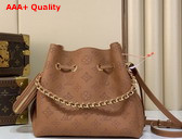Louis Vuitton Bella Handbag in Cognac Perforated Mahina Calfskin Leather M27378 Replica