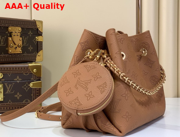 Louis Vuitton Bella Handbag in Cognac Perforated Mahina Calfskin Leather M27378 Replica