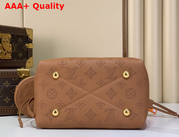 Louis Vuitton Bella Handbag in Cognac Perforated Mahina Calfskin Leather M27378 Replica