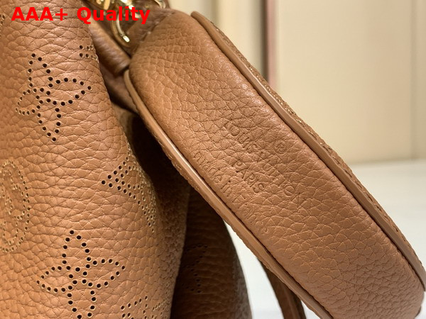 Louis Vuitton Bella Handbag in Cognac Perforated Mahina Calfskin Leather M27378 Replica