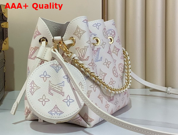 Louis Vuitton Bella Handbag in Dream Cream Perforated Mahina Calfskin Leather M15114 Replica