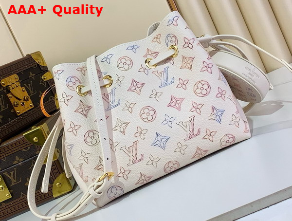 Louis Vuitton Bella Handbag in Dream Cream Perforated Mahina Calfskin Leather M15114 Replica