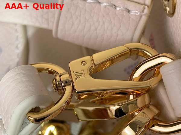 Louis Vuitton Bella Handbag in Dream Cream Perforated Mahina Calfskin Leather M15114 Replica