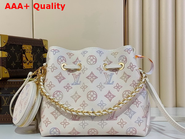 Louis Vuitton Bella Handbag in Dream Cream Perforated Mahina Calfskin Leather M15114 Replica