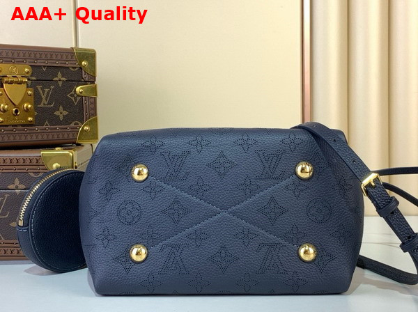 Louis Vuitton Bella Handbag in Navy Perforated Mahina Calfskin Leather M14315 Replica