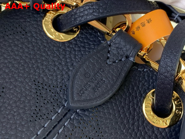Louis Vuitton Bella Handbag in Navy Perforated Mahina Calfskin Leather M14315 Replica