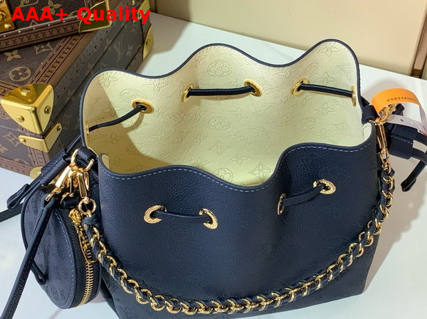 Louis Vuitton Bella Handbag in Navy Perforated Mahina Calfskin Leather M14315 Replica