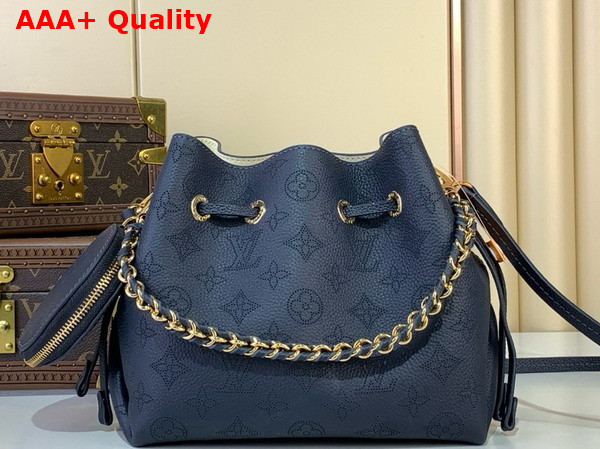Louis Vuitton Bella Handbag in Navy Perforated Mahina Calfskin Leather M14315 Replica