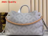 Louis Vuitton Bella Tote Pink Gray Perforated Mahina Calfskin Leather M13838 Replica