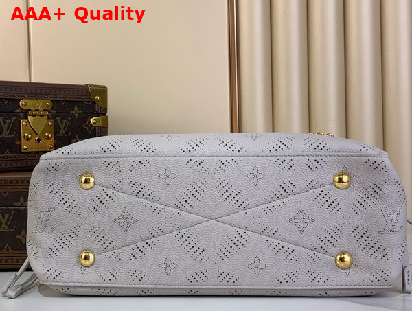 Louis Vuitton Bella Tote Pink Gray Perforated Mahina Calfskin Leather M13838 Replica