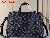 Louis Vuitton Bella Tote in Black Perforated Mahina Calf Leather M21107 Replica
