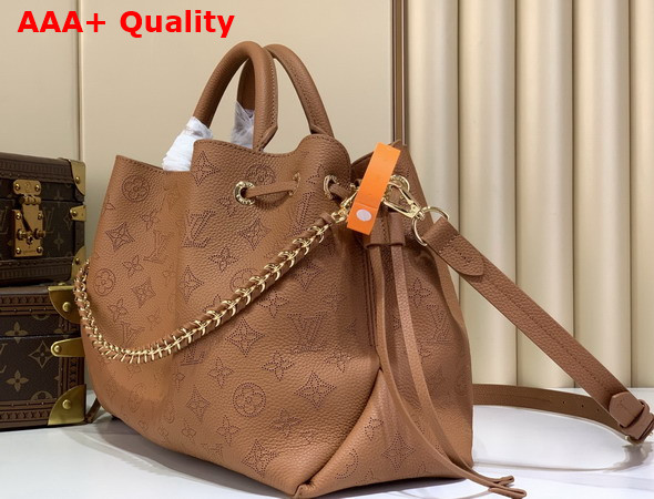 Louis Vuitton Bella Tote in Cognac Perforated Mahina Calfskin Leather M27443 Replica