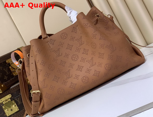 Louis Vuitton Bella Tote in Cognac Perforated Mahina Calfskin Leather M27443 Replica