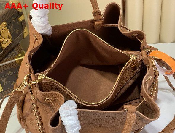 Louis Vuitton Bella Tote in Cognac Perforated Mahina Calfskin Leather M27443 Replica