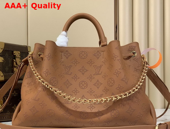 Louis Vuitton Bella Tote in Cognac Perforated Mahina Calfskin Leather M27443 Replica