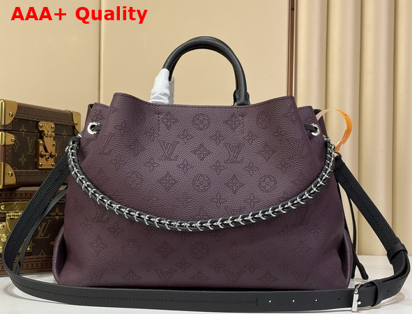 Louis Vuitton Bella Tote in Mahogany Perforated Mahina Calfskin Leather M2A650 Replica