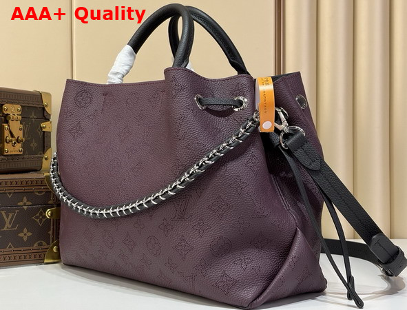Louis Vuitton Bella Tote in Mahogany Perforated Mahina Calfskin Leather M2A650 Replica
