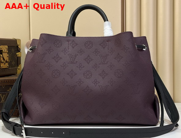 Louis Vuitton Bella Tote in Mahogany Perforated Mahina Calfskin Leather M2A650 Replica