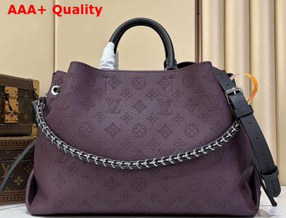 Louis Vuitton Bella Tote in Mahogany Perforated Mahina Calfskin Leather M2A650 Replica
