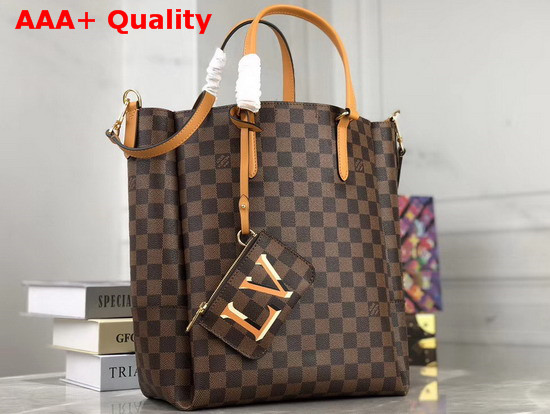 Louis Vuitton Belmont MM Damier Coated Canvas and Safran Smooth Cowhide Trim Replica