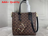 Louis Vuitton Belmont PM Damier Ebene Canvas Black Leather Handles N60348 Replica