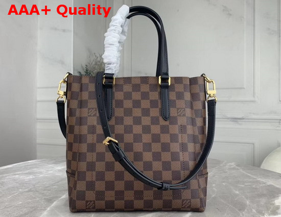 Louis Vuitton Belmont PM Damier Ebene Canvas Black Leather Handles N60348 Replica
