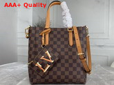 Louis Vuitton Belmont PM Damier Ebene Canvas Saffron Leather Handles N60296 Replica