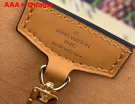 Louis Vuitton Belmont PM Damier Ebene Canvas Saffron Leather Handles N60296 Replica