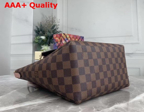 Louis Vuitton Belmont PM Damier Ebene Canvas Venus Pink Leather Handles N60297 Replica