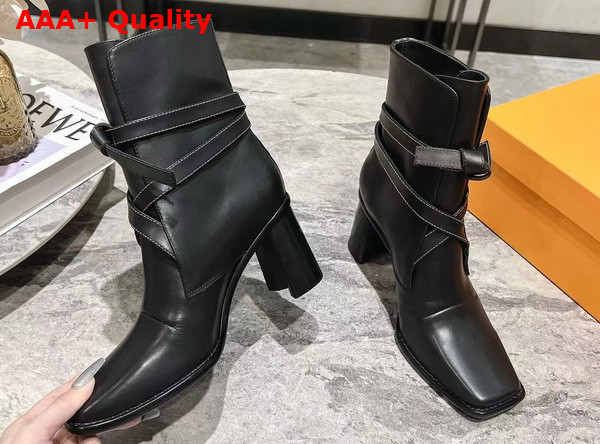 Louis Vuitton Berlin Ankle Boot in Black Calf Leather 1ADBIX Replica