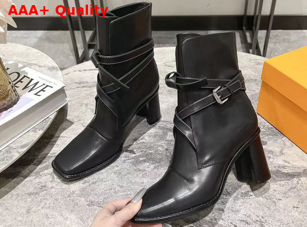 Louis Vuitton Berlin Ankle Boot in Black Calf Leather 1ADBIX Replica