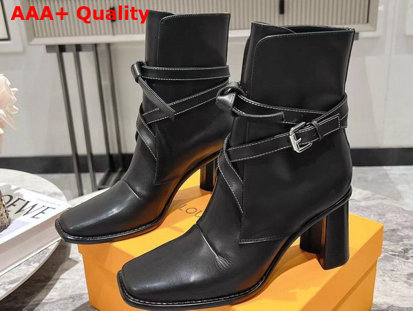 Louis Vuitton Berlin Ankle Boot in Black Calf Leather 1ADBIX Replica