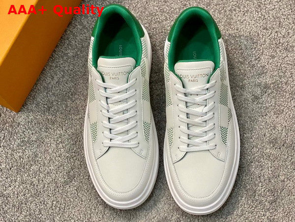 Louis Vuitton Beverly Hills Sneaker Green Damier Calf Leather 1ACEZA Replica