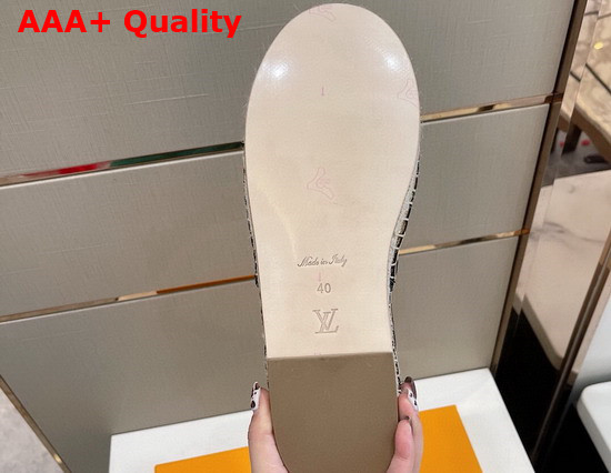 Louis Vuitton Bidart Espadrille Black Monogram Embossed Calf Leather Replica