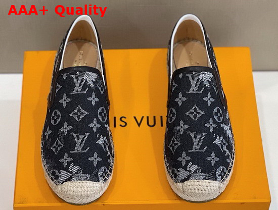Louis Vuitton Bidart Espadrille Blue Monogram Tapestry Denim 1A8LHL Replica