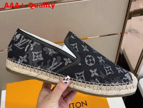Louis Vuitton Bidart Espadrille Blue Monogram Tapestry Denim 1A8LHL Replica