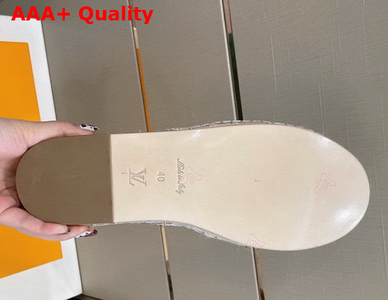 Louis Vuitton Bidart Espadrille White Monogram Embossed Calf Leather Replica