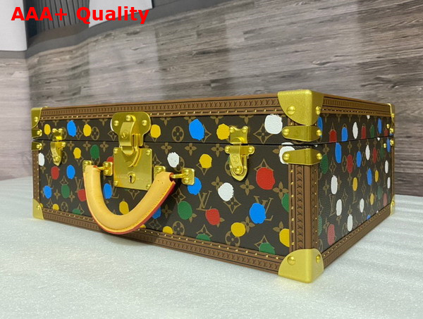 Louis Vuitton Bisten 50 Suitcase Suitcase in Monogram Coated Canvas with 3D Painted Dots Print Replica