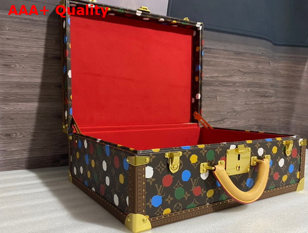 Louis Vuitton Bisten 50 Suitcase Suitcase in Monogram Coated Canvas with 3D Painted Dots Print Replica