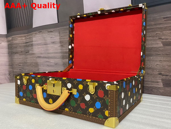 Louis Vuitton Bisten 50 Suitcase Suitcase in Monogram Coated Canvas with 3D Painted Dots Print Replica