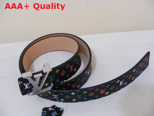 Louis Vuitton Black Multicolor Belt Replica