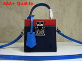 Louis Vuitton Bleecker Box Epi Grained Cowhide Leather Indigo and Coquelicot Red M52466 Replica