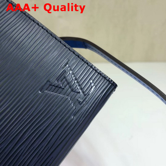 Louis Vuitton Bleecker Box Epi Grained Cowhide Leather Indigo and Coquelicot Red M52466 Replica