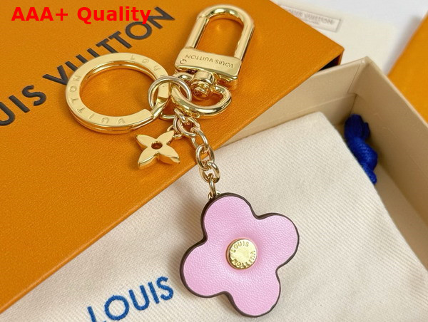 Louis Vuitton Blooming Flowers BB Bag Charm and Key Holder Pink Leather M63085 Replica