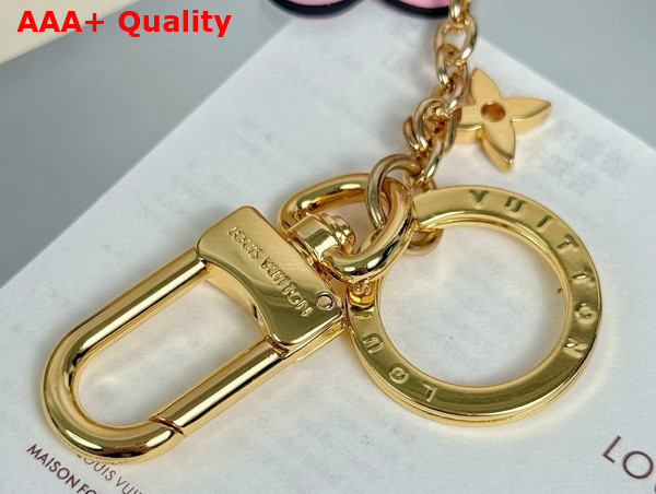 Louis Vuitton Blooming Flowers BB Bag Charm and Key Holder Pink Leather M63085 Replica