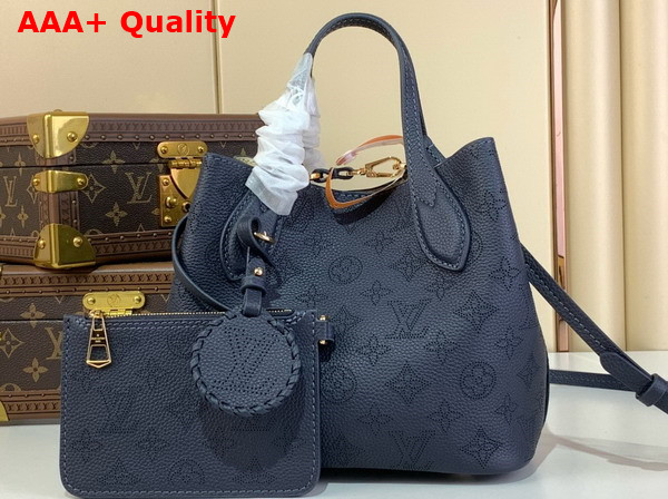 Louis Vuitton Blossom PM Handbag in Navy Perforated Mahina Calfskin Leather M14317 Replica