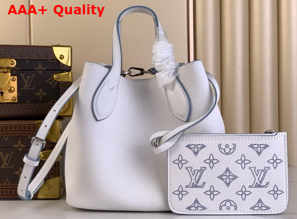 Louis Vuitton Blossom PM Tote in White and Blue Mahina Perforated Calfskin M11734 Replica