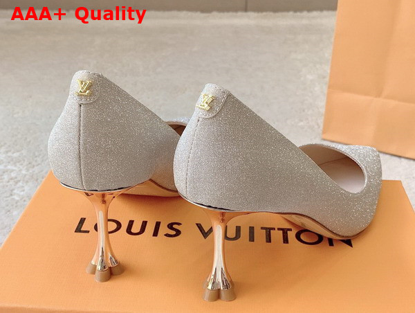 Louis Vuitton Blossom Pump in Beige Textile Leather Outsole Replica